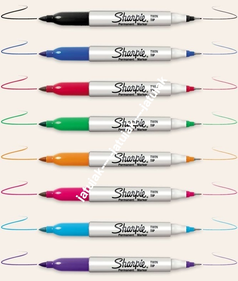 Sharpie Twin Tip Assorted Marker Permanent Pack 9 Fine Ultra-fine