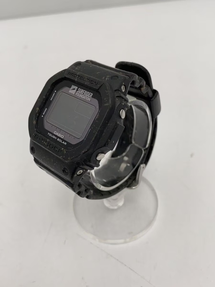 CASIO Solar Wristwatch G SHOCK Rubber Black Black