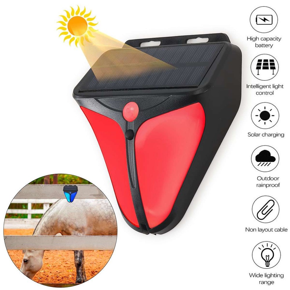 1/2PCS Solar Alarm LED Light with Strobe Light Motion Sensor Detector Wireless