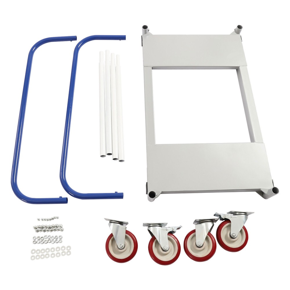 1500 lbs Professional Panel Cart Dolly Rectangular Low Noise with 5inch Caster