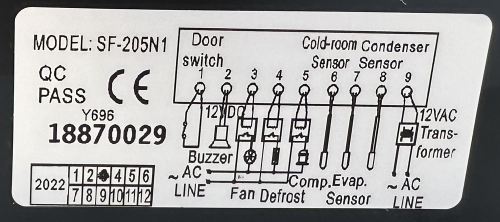 SHANGFANG SF-205N1 Digital Temperature Controller