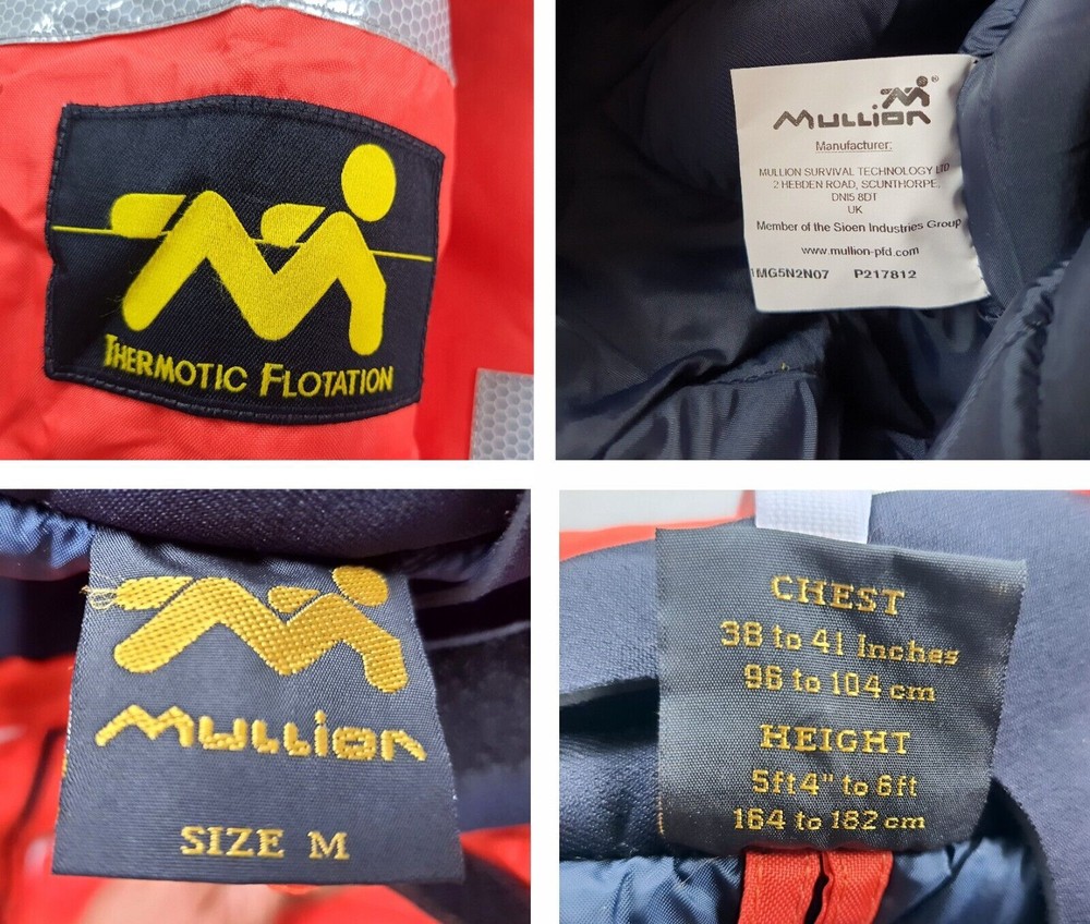 Mullion 1MG5-SSS/2A Flotation/Immersion Suit Size: M, L & XL