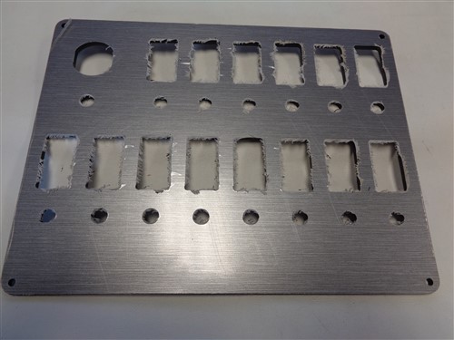 SWITCH PANEL BLANK GRAY PLASTIC 7 5/8" X 10" MARINE BOAT