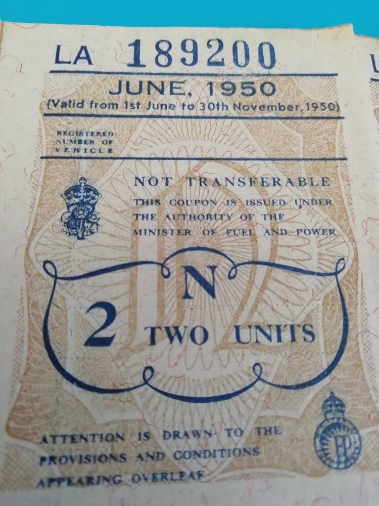 1950s Fuel Ration Book