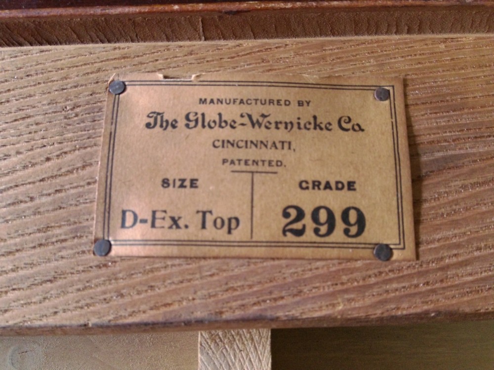 ANTIQUE GLOBE WERNICKE OAK STACKING BOOKCASE