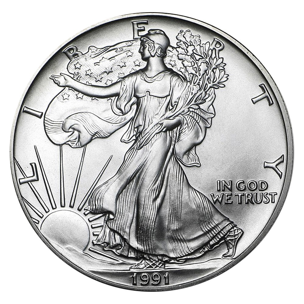 1991 $1 American Silver Eagle 1 oz Brilliant Uncirculated
