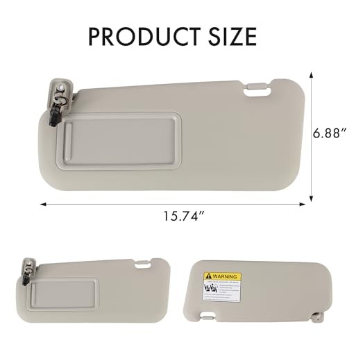 Left Driver Side Sun Visor for Mazda 3 2010-2013, BBM2 left driver with lights