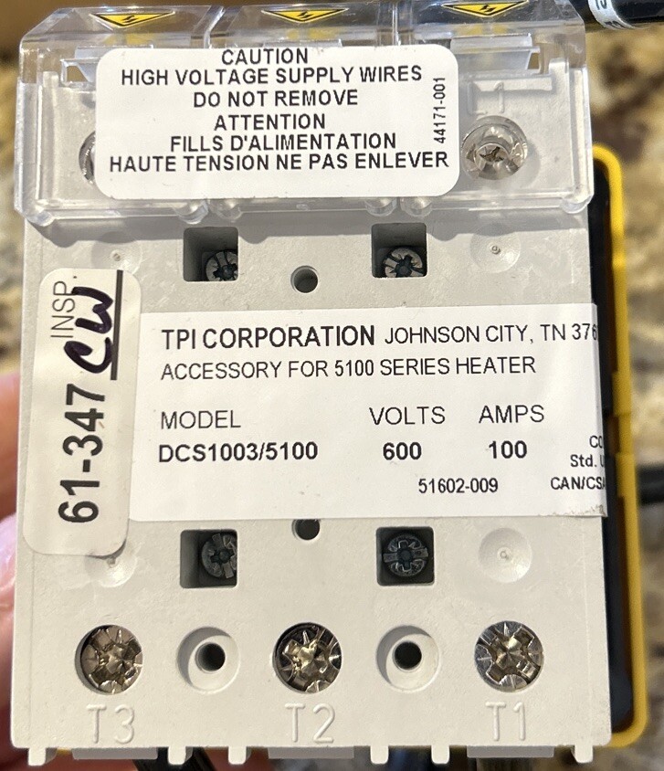 TPI ACCESSORY DISCONNECT SWITCH 100 AMP 600 VOLT DCS1003/5100 NOS NEW