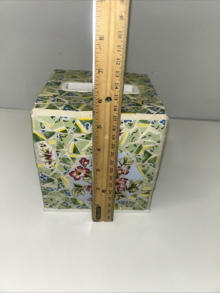 Unique Multicolor Mosaic Tile Tissue Box Cover