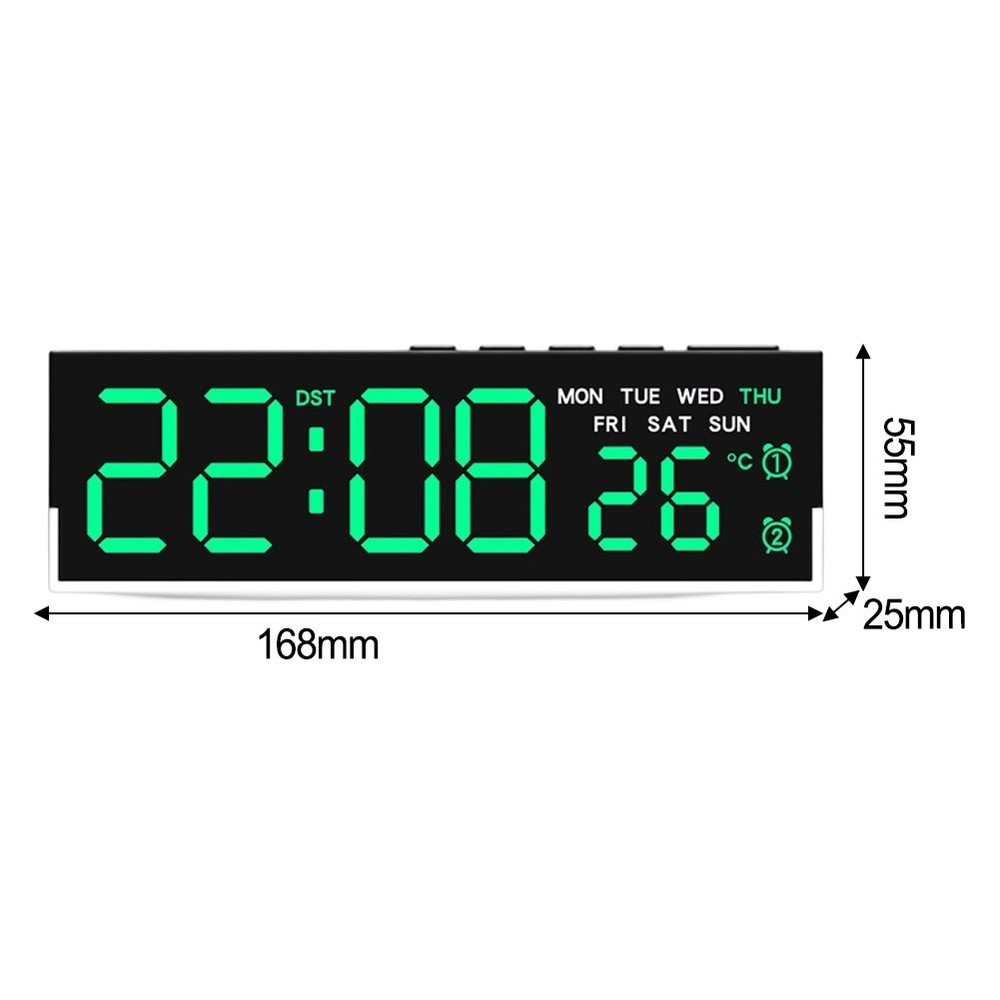 Alarm Clock Large Display Clock Customizable Brightness Easy Date Access