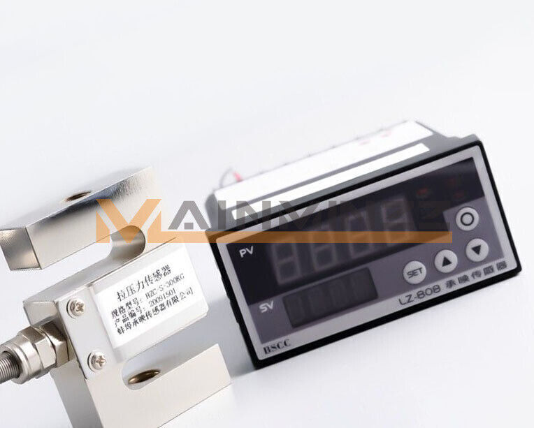 1x Load Cell Force Measuring Pull and Pess S-type Pressure Sensor with Indicator