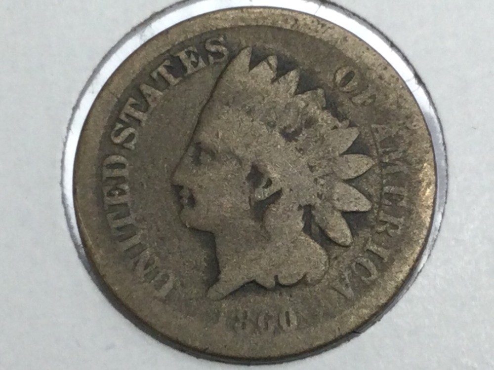 1860 Copper Nickel Indian Cent