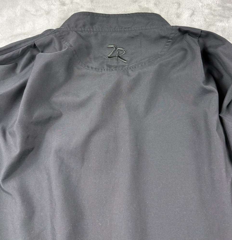 Zero Restriction Golf Pullover XL Lightweight Black Crest Logo Windshirt Y2K