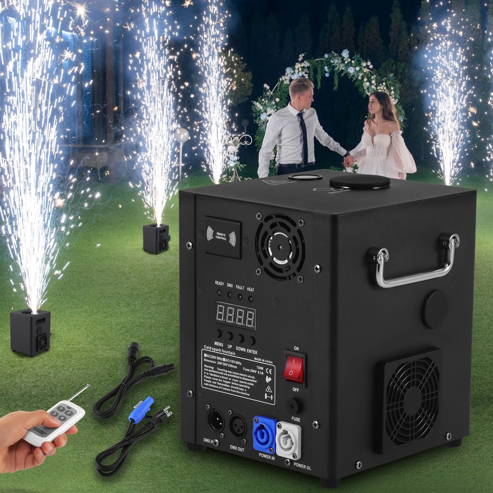 750W Cold Spark Machine DMX Firework Stage Effect DJ Disco Event