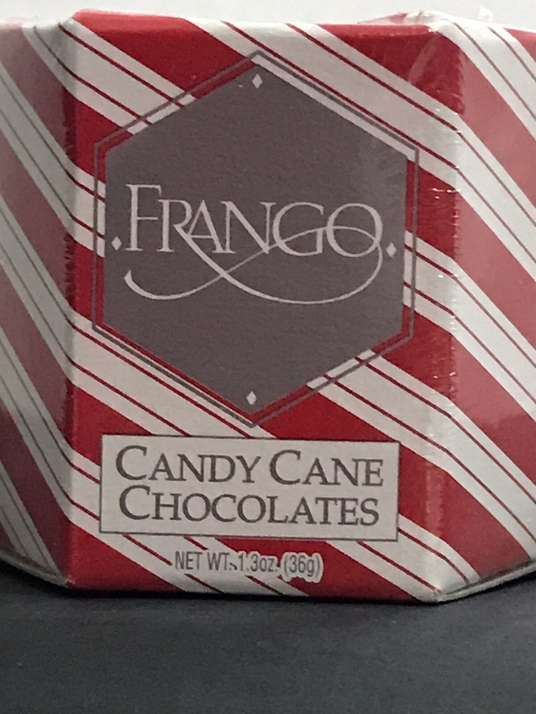 HTF Exclusive 2014 Macys Frango Candy Cane Chocolates Mini Collectible Container