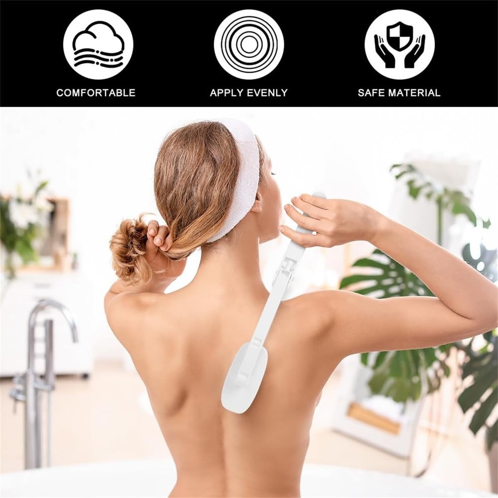 Lotion Applicator for Back, Foldable Back Cream Applicator, Detachable Grey