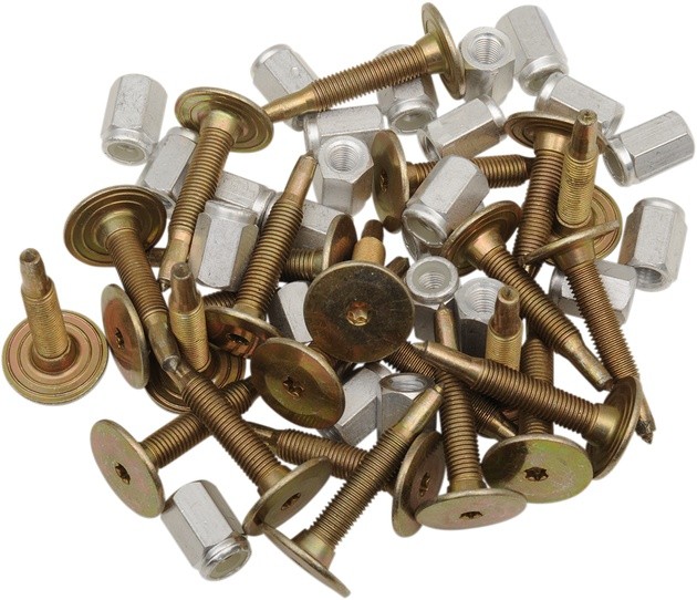 Stud Boy Power Point Carbide Tip Studs with Locknuts 1" 5/16"-24 1.625" 24-Pack