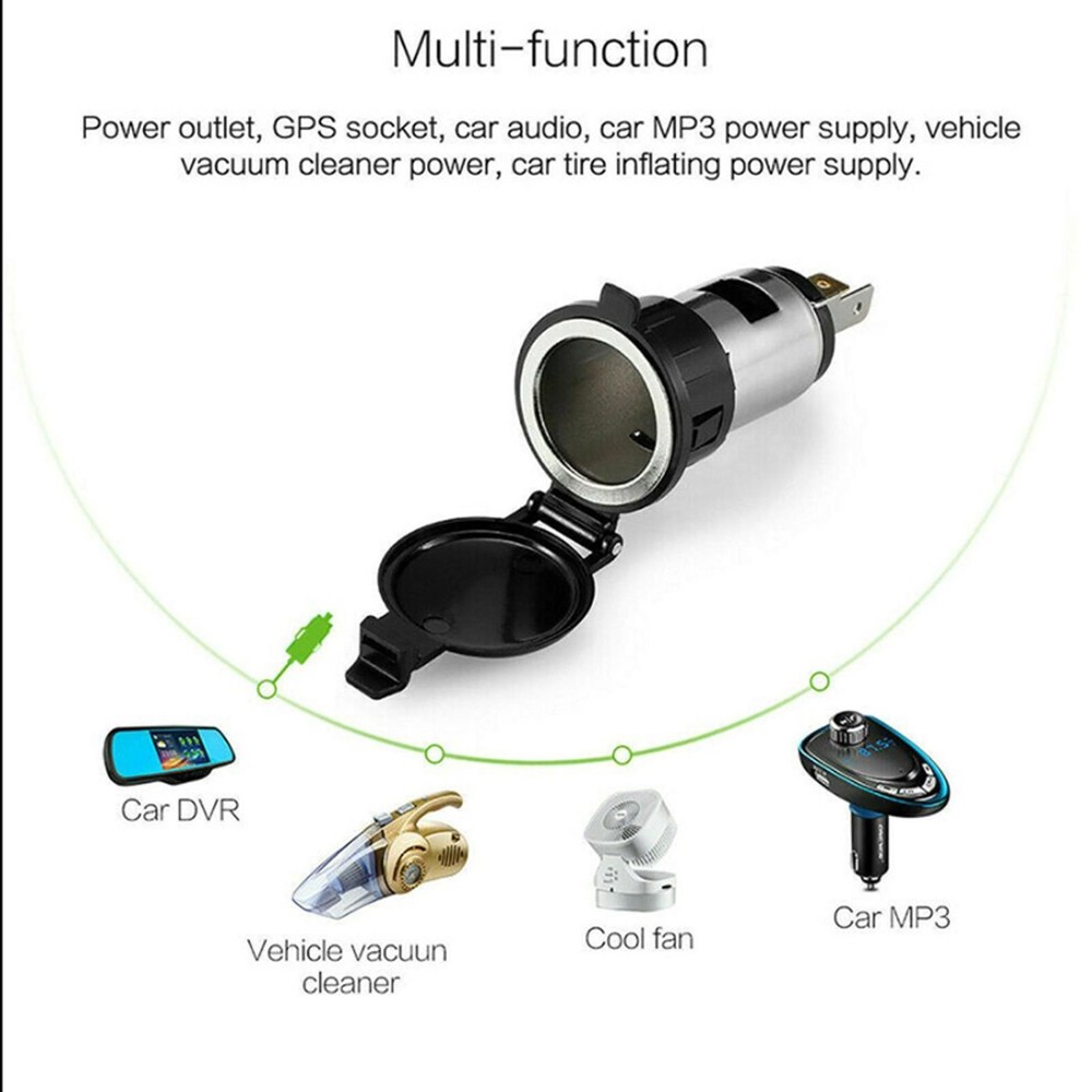 12V USB Car Cigarette Lighter Socket Charger Power Adapter Outlet Accessory Kit