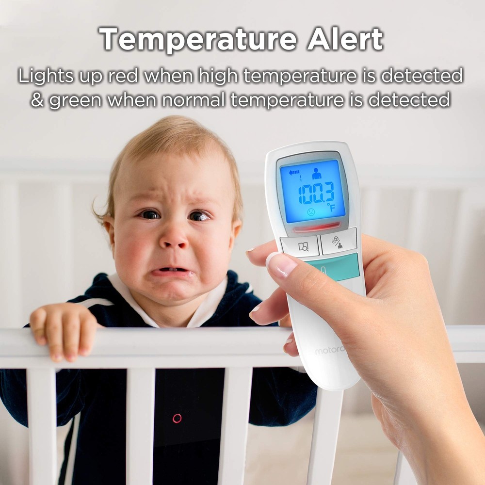 Motorola - Smart Touchless Forehead Thermometer (White)