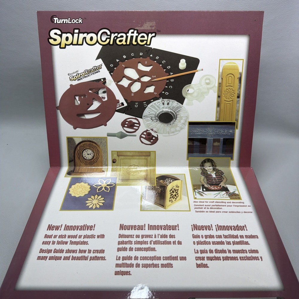Milescraft SpiroCrafter TurnLock 1204 Create Patterns Stencils Wood Plastic