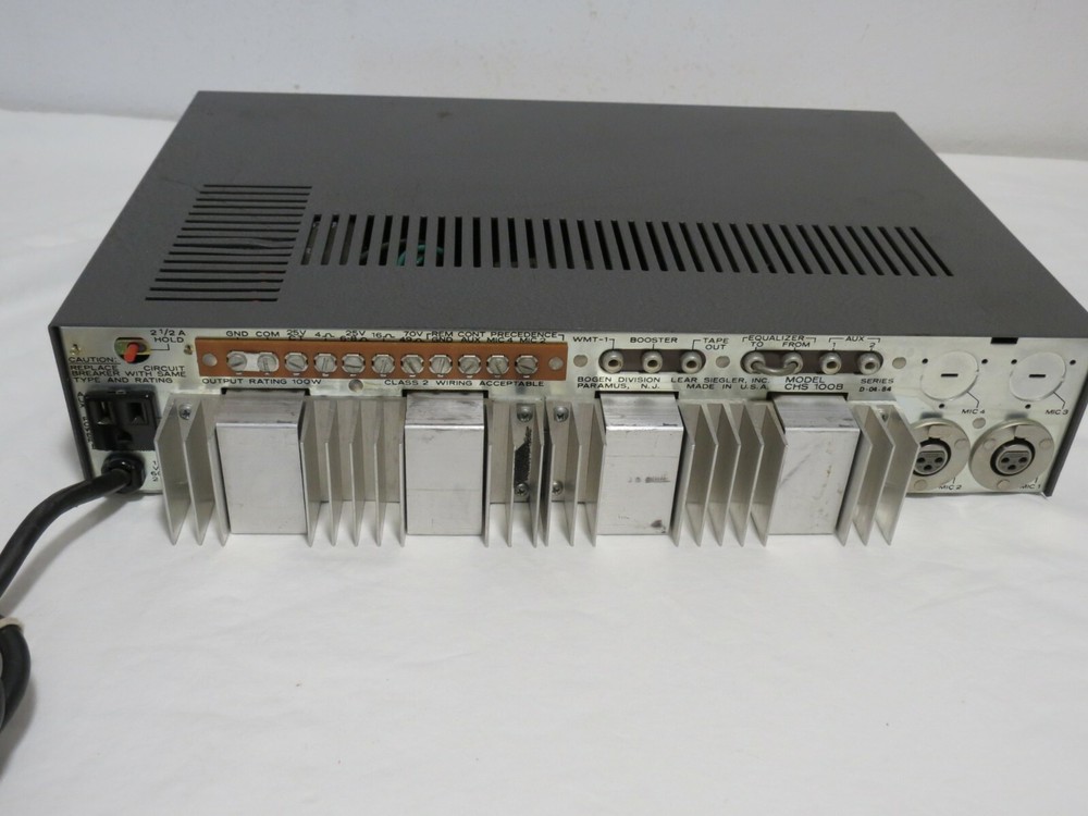 VINTAGE BOGEN CHS100B AMPLIFIER COMMUNICATIONS CHROME FACE - USED