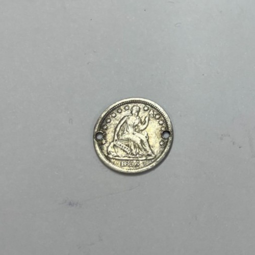 1856 Seated Half Dime Holed #1073