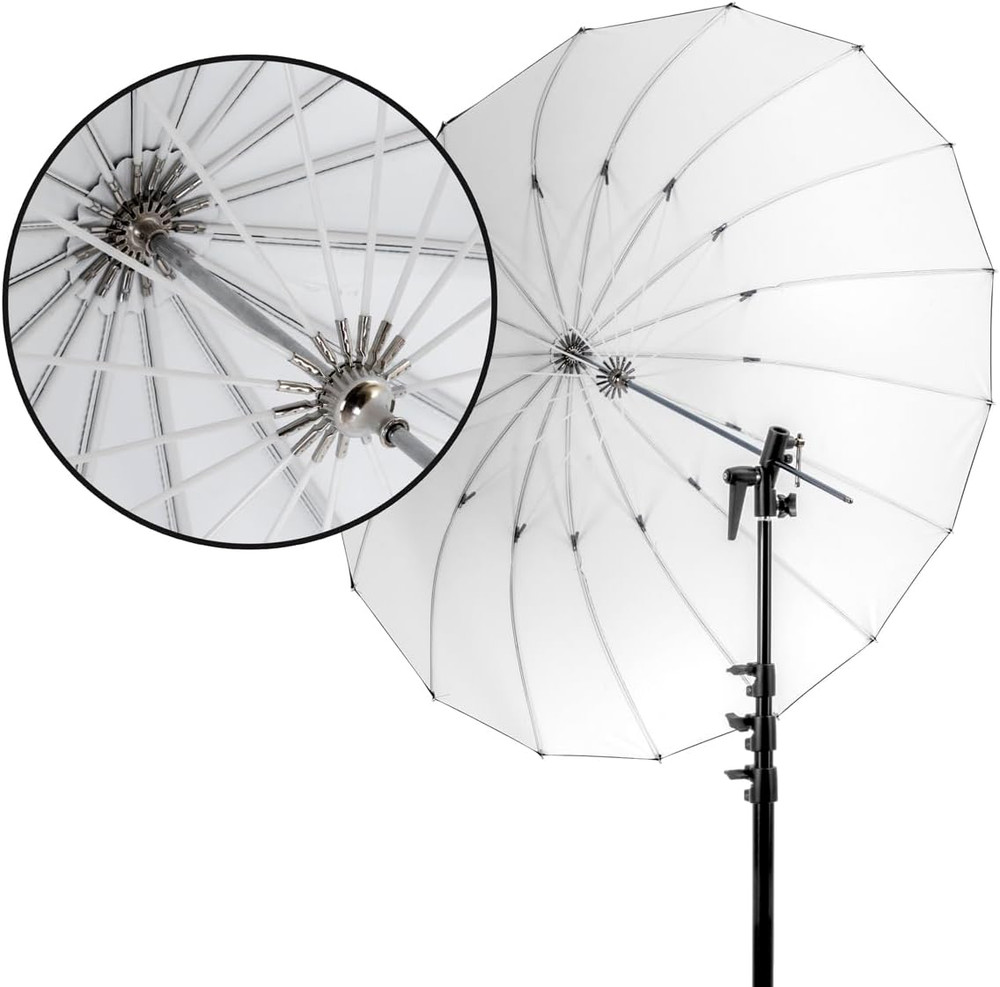 Easy Lock Medium Deep White Fiberglass Umbrella (41")