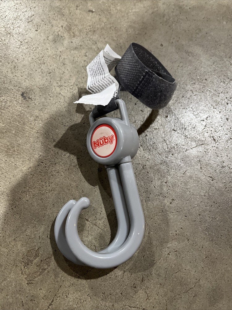 Nuby Double Stroller Hook, Adjustable Gray