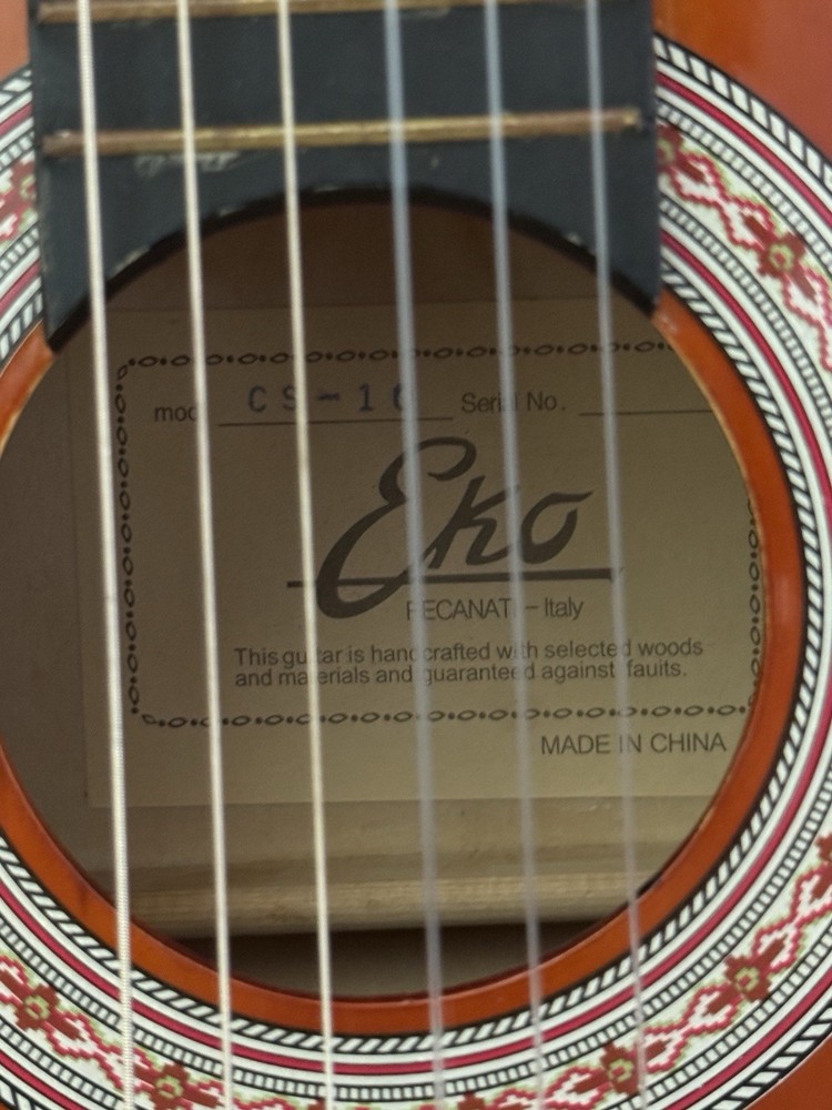 Eko CS-10 Classical Guitar 4/4 - Nylon Strings - Beginner Guitar