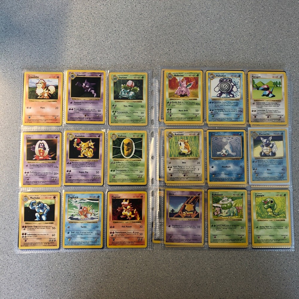Base Set Complete All Shadowless Holos Near Mint Blastoise