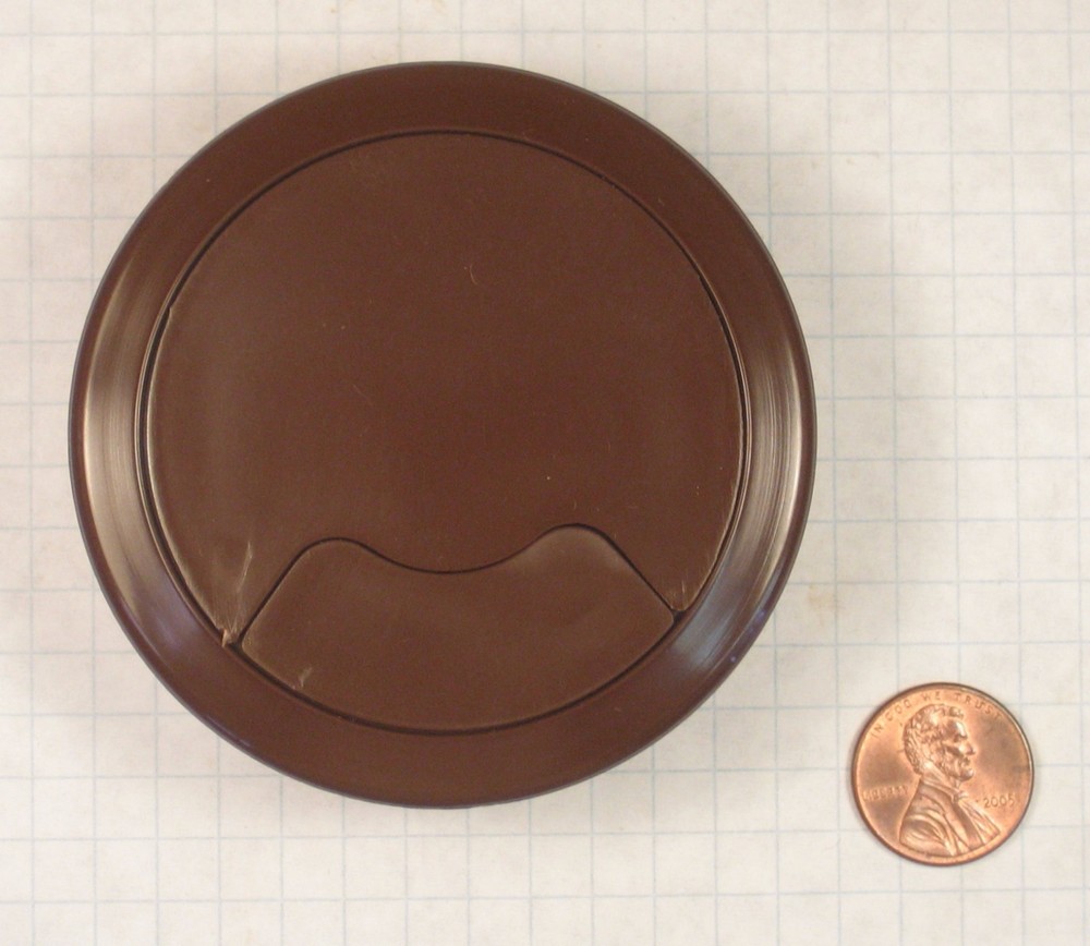 WIRE MANAGEMENT GROMMET, PLASTIC, 60mm BORE DIAMETER, 22mm DEPTH, BROWN