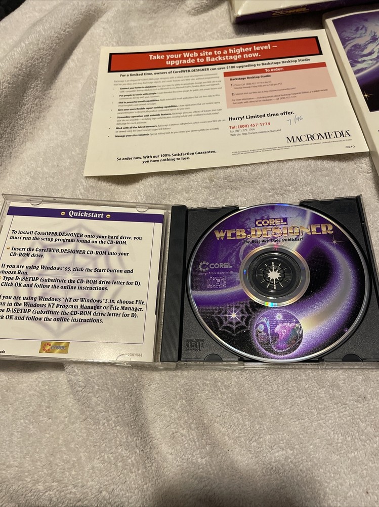 Corel Web Graphics Suite PC CD HTML Web Design Vintage See Details