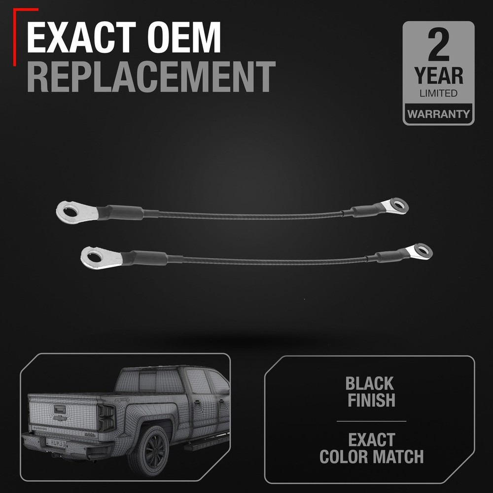 T1A Tailgate Cable Replacement Set, Rear Driver & Passenger Side - Compatible...