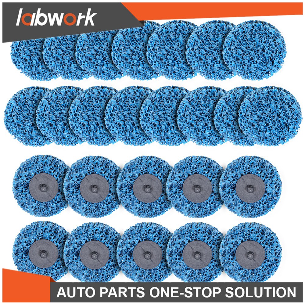 Labwork Quick Change Easy Strip & Clean Discs For Paint Rust Blue 25 Pack 3 Inch