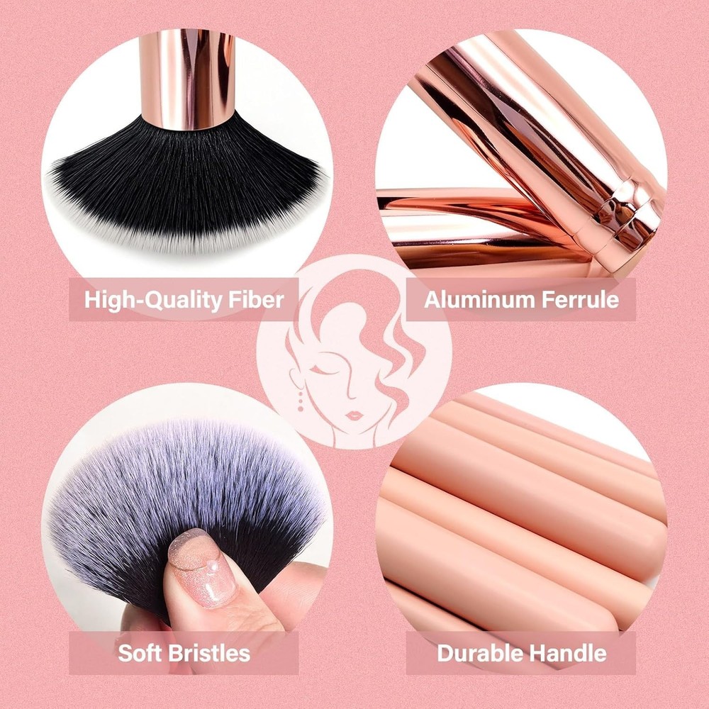 Makeup Brushes Set, Professional 26 Pcs Makeup Kit, Include Foundation Powder B