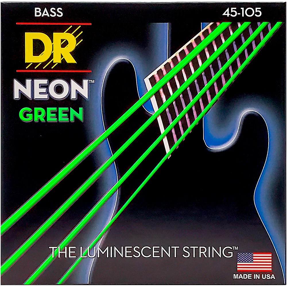 DR Strings Neon Green Medium 4 String Bass Strings