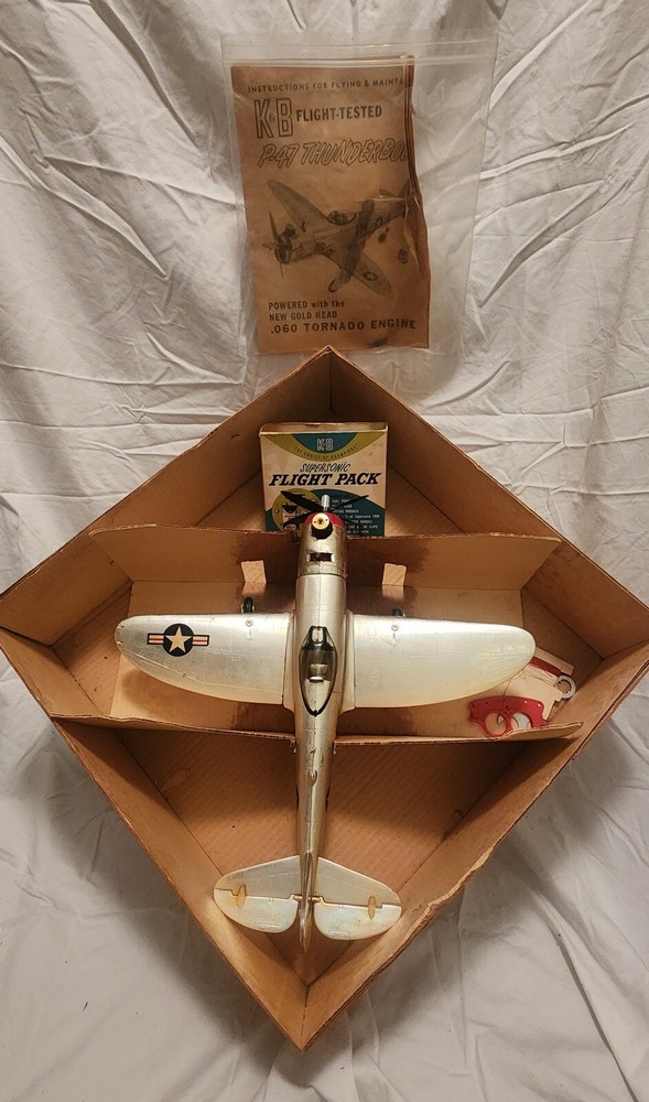 RARE!!K&B AURORA P-47 THUNDERBOLT!!!! COX,THIMBLE-DROME,WEN-MAC,COMET,TESTORS.