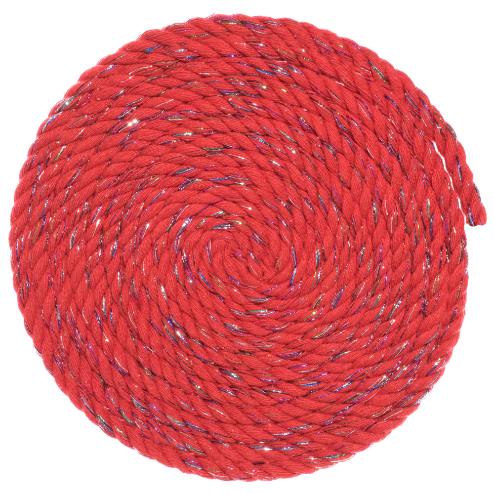 Twisted Three Strand Glitter Natural Cotton Rope