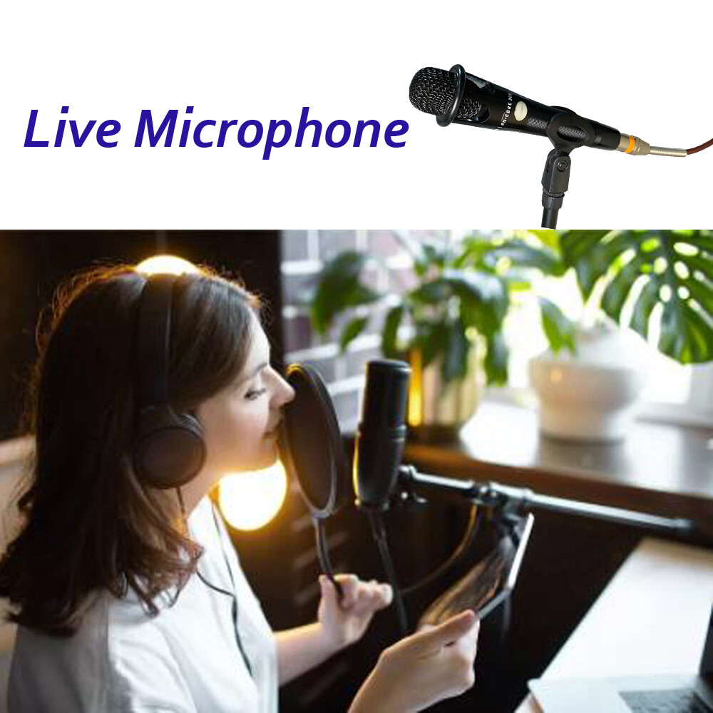 Wired Handheld Microphone Cardioid Elecrect Condense Complete Mic For Live Chat
