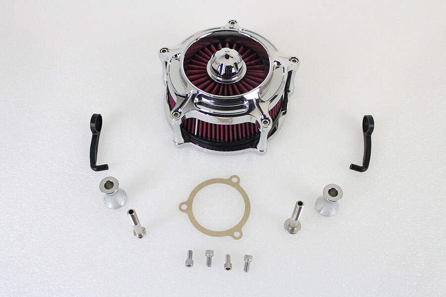 Chrome Exposed Filter Air Cleaner Kit fits Harley Davidson