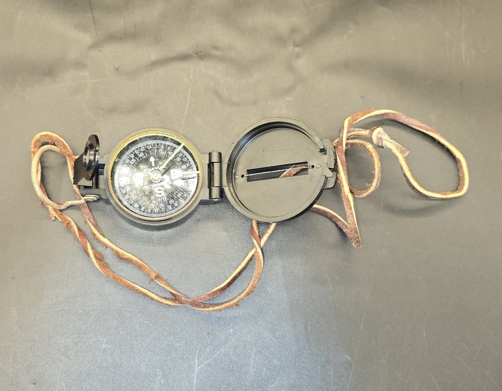 VINTAGE Lensatic Engineer Compass Your Direction Protector