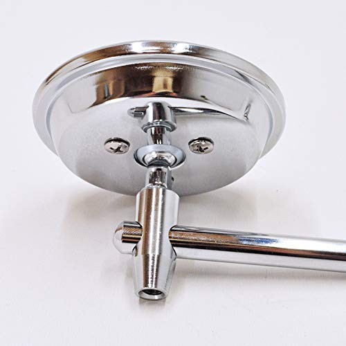 Chrome Early Style 3" Round Mirror for LEFT or RIGHT Side WITH Adjustable Arm