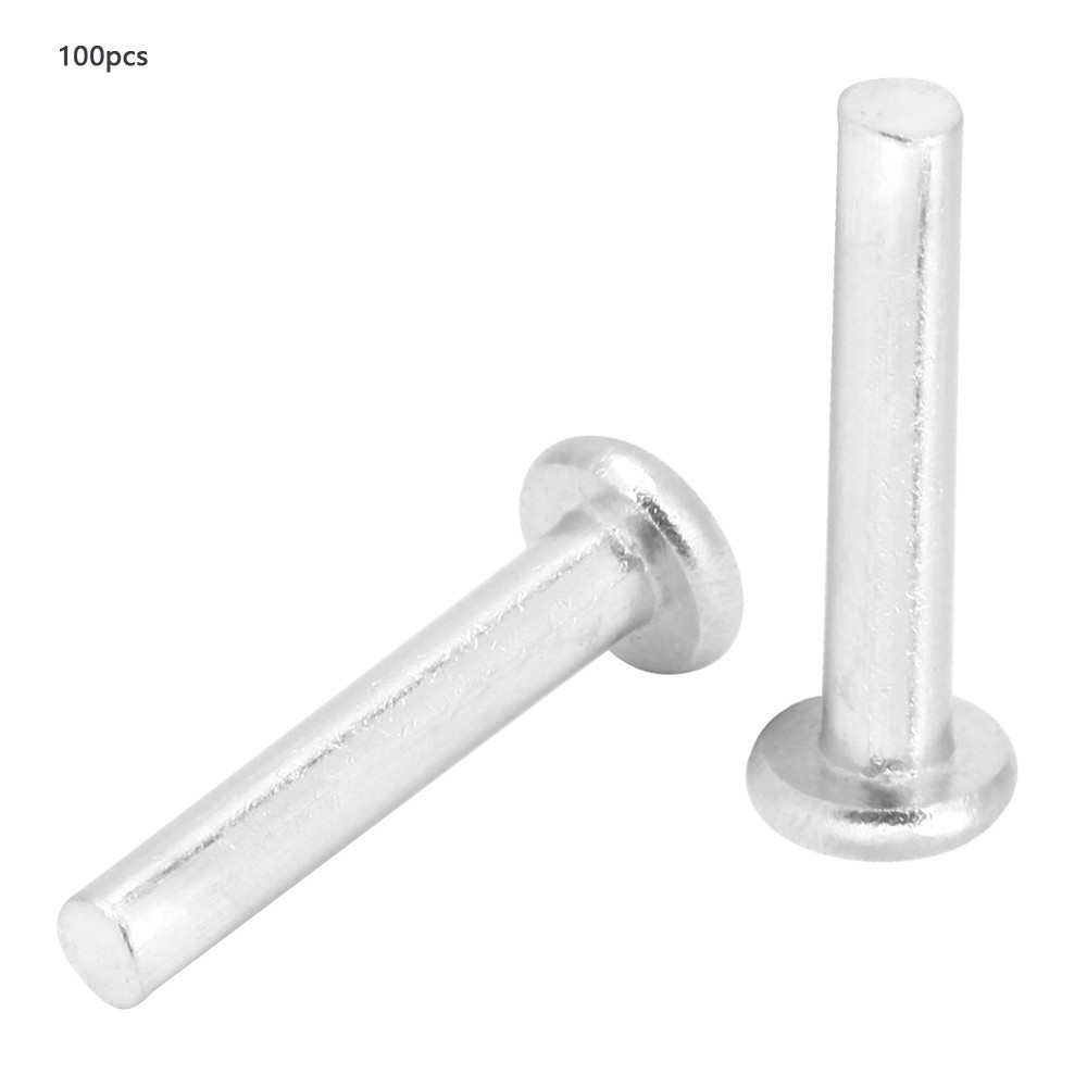 100pcs M2.5*16mm Flat Head Aluminum Rivets Countersunk Solid Rivets New