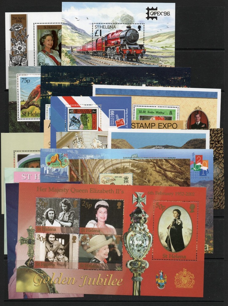 St Helena 63 Different m/sheets between 1974-2014 Mnh.
