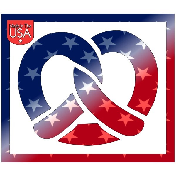 8"x9.5" Clear Plastic Stencil - Pretzel (SCA104)