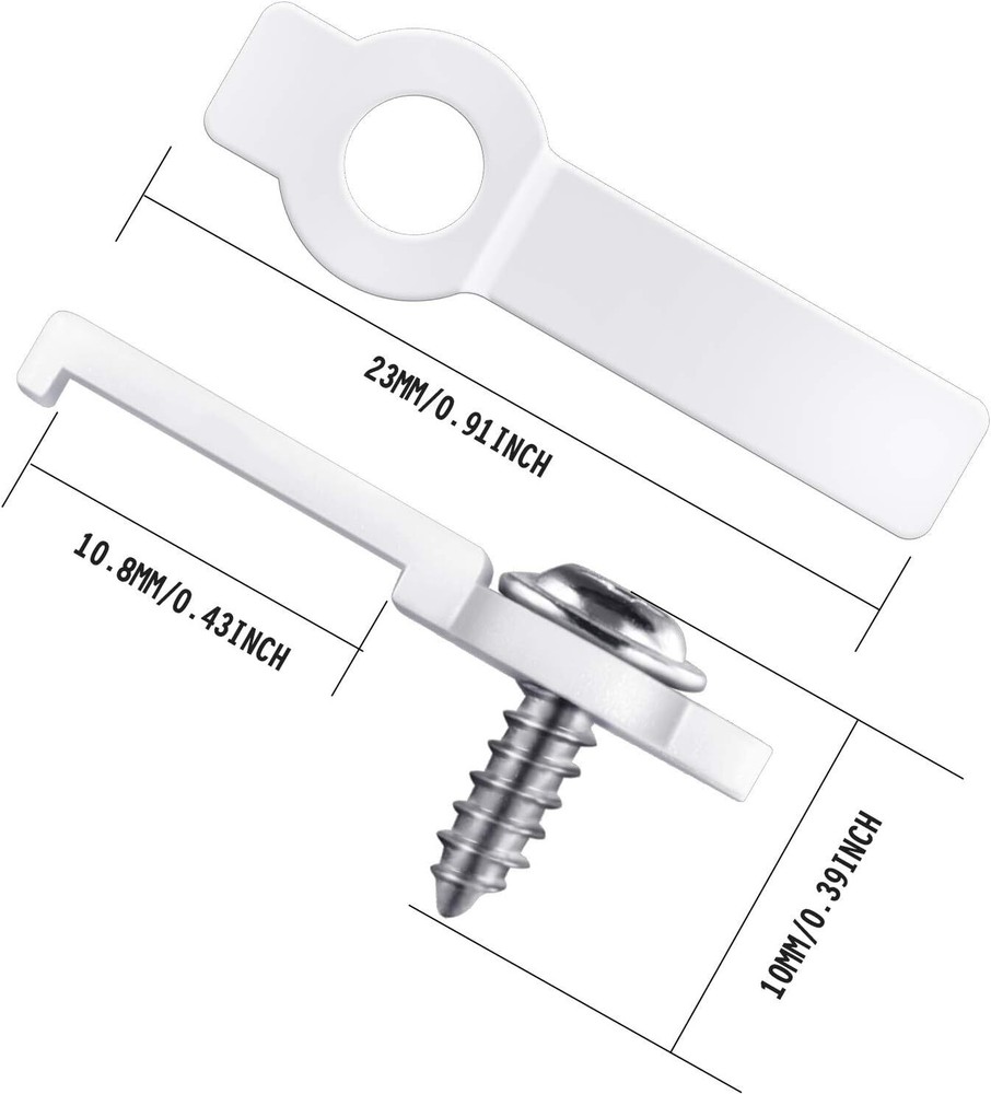 Mudder 300 Pieces LED Mounting Clips Bracket Strip Light White