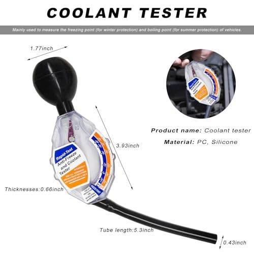 Coolant Tester Accessory, Dial Type Anti-Freeze Hydrometer Car Battery Liquid
