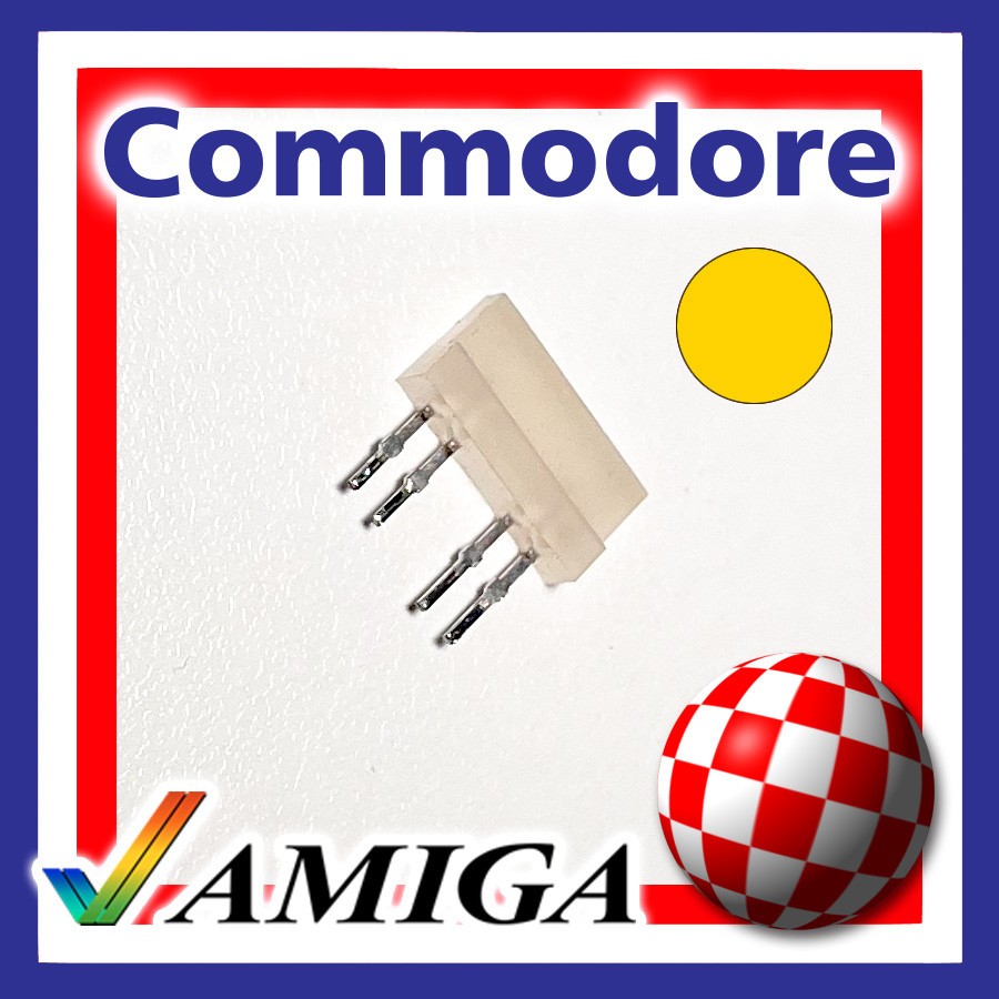 COMMODORE AMIGA A500; A1200 GENUINE DOUBLE LED YELLOW