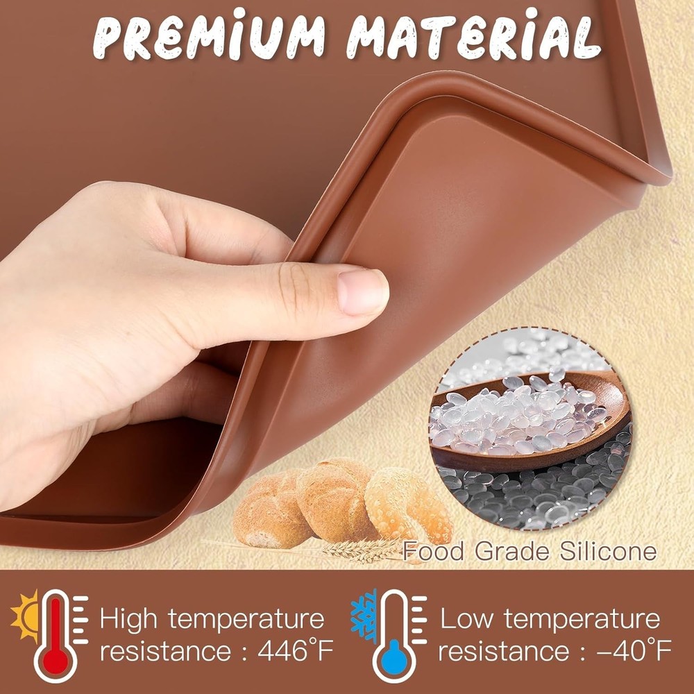 8 Pack Silicone Dehydrator Trays Sheets 14'' X 14'',Reusable Fruit Leather Dehyd
