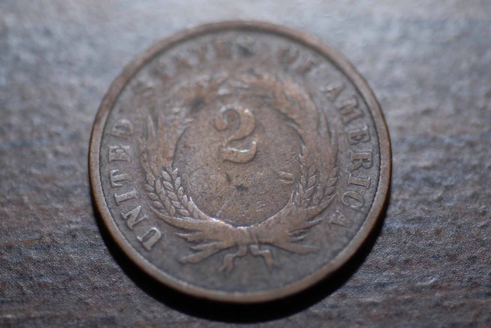 1868 Two Cent Piece, AG